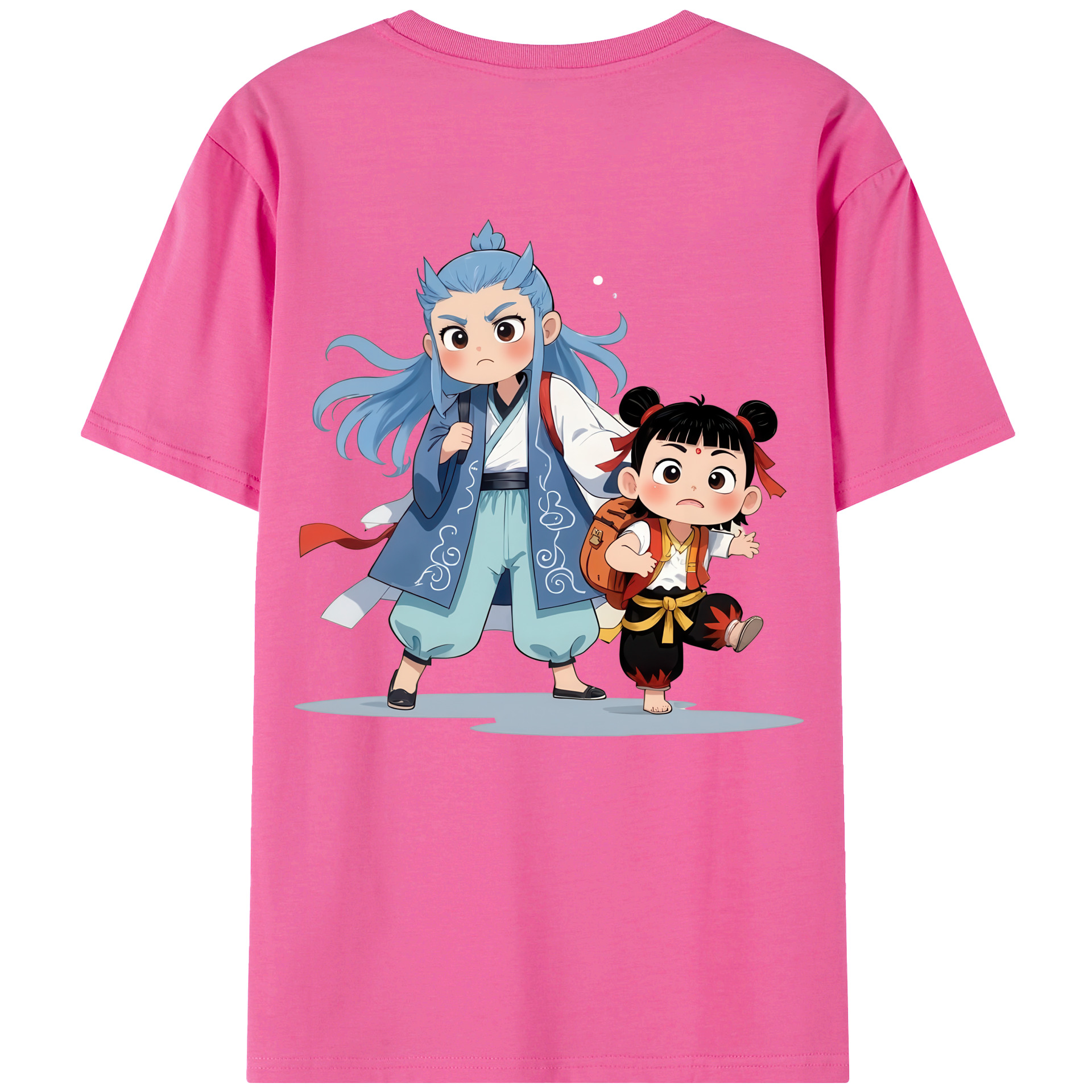 （画像用） Ne Zha 2 ナタ 魔童の大暴れ レディース半袖Tシャツ(バックプリント)